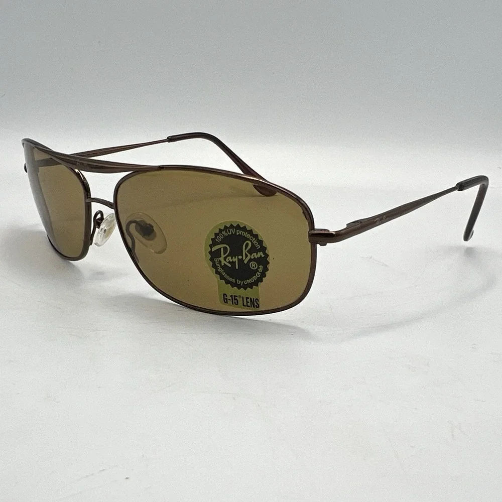 Ray Ban RB 8016‎ Sunglasses 61-13 G15 Brown Lens Metal